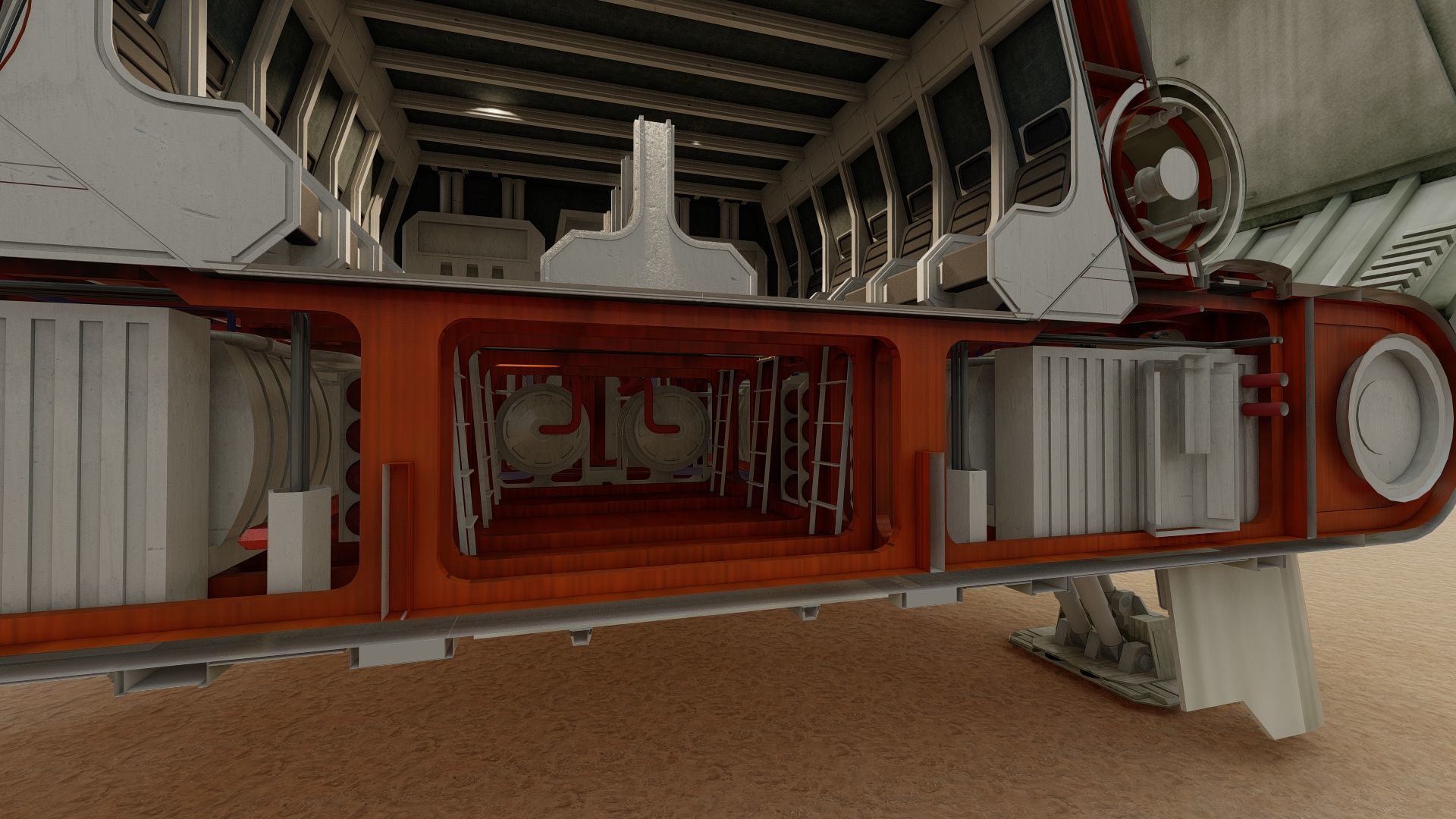 Star Wars Lambda T4A Class Shuttle with full interior 3D model_41