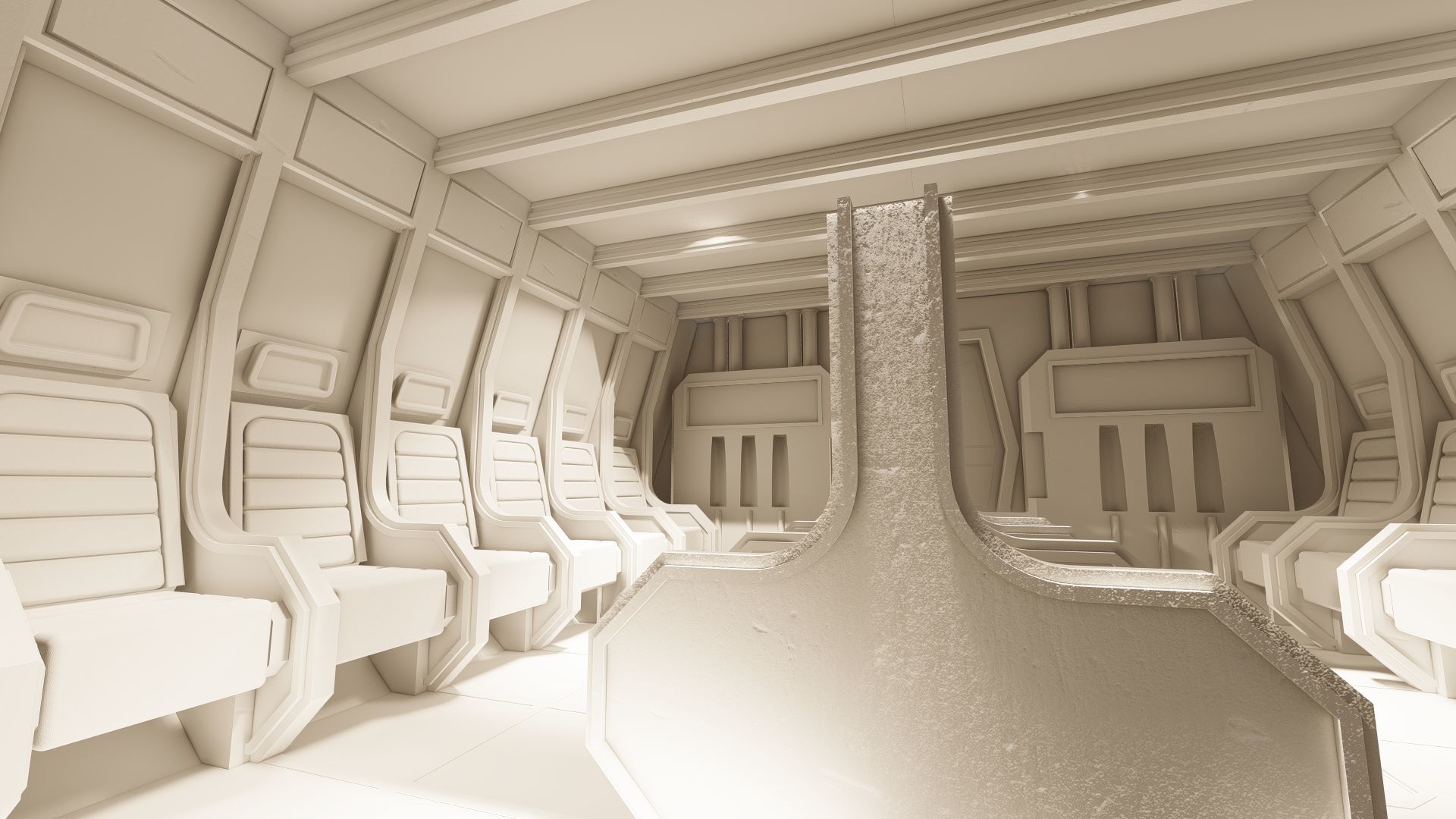 Star Wars Lambda T4A Class Shuttle with full interior 3D model_55