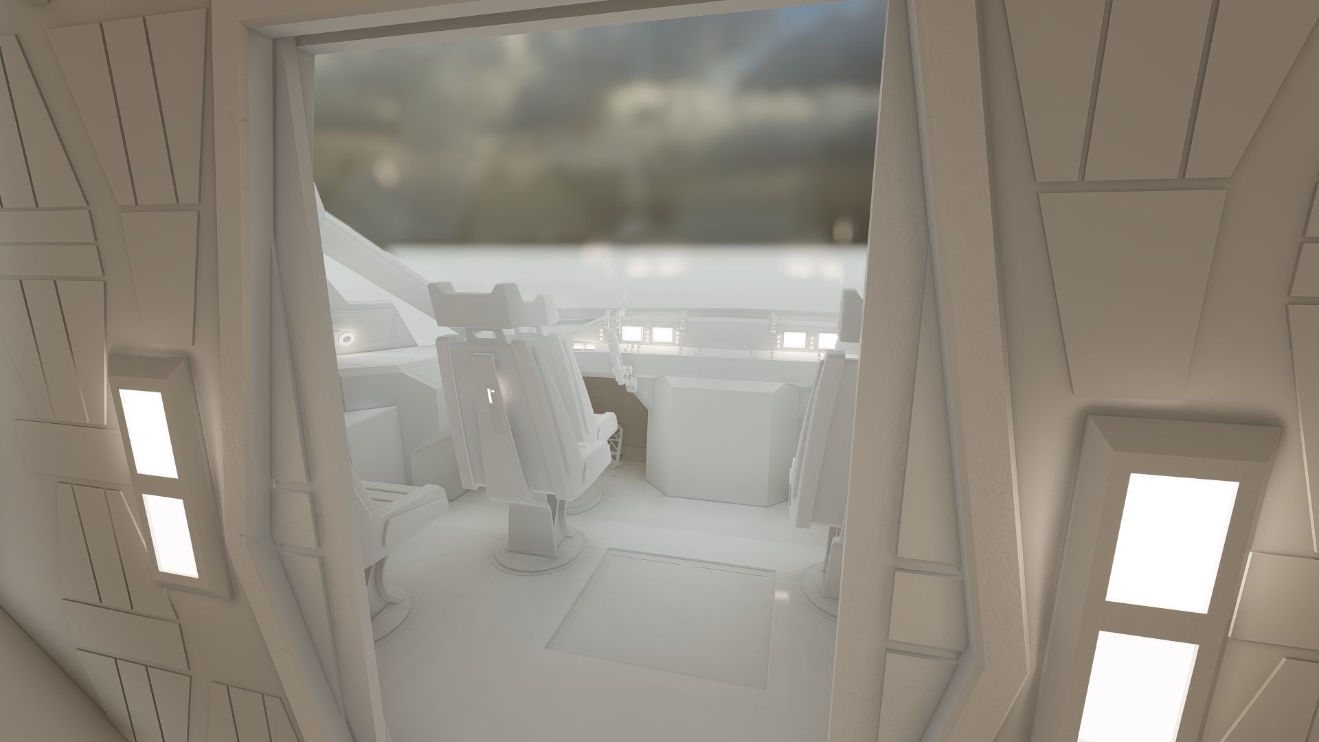 Star Wars Lambda T4A Class Shuttle with full interior 3D model_56