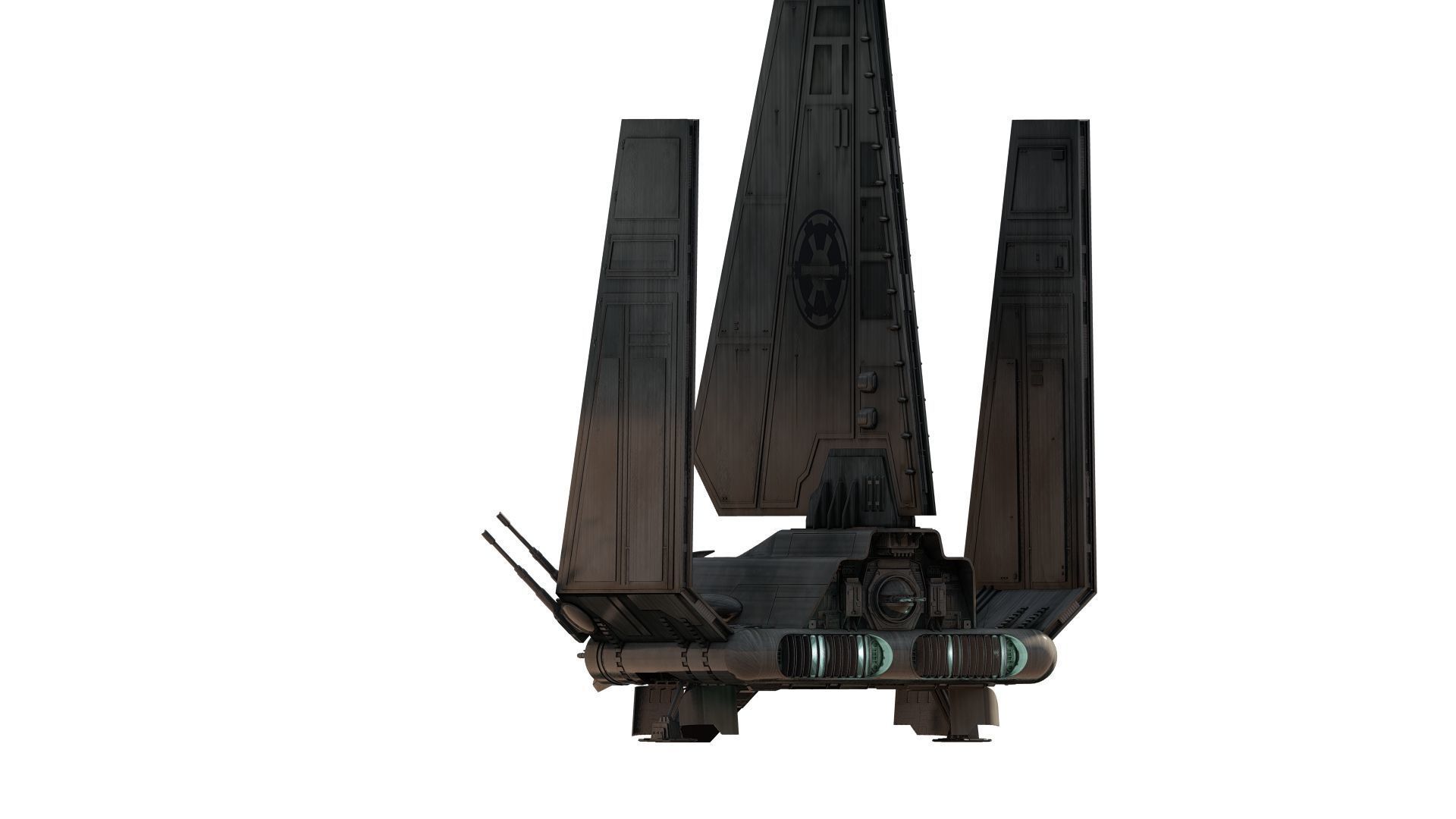 Star Wars Lambda T4A Class Shuttle with full interior 3D model_9