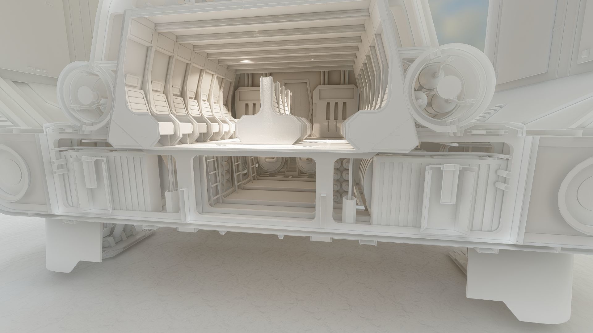 Star Wars Lambda T4A Class Shuttle with full interior 3D model_59