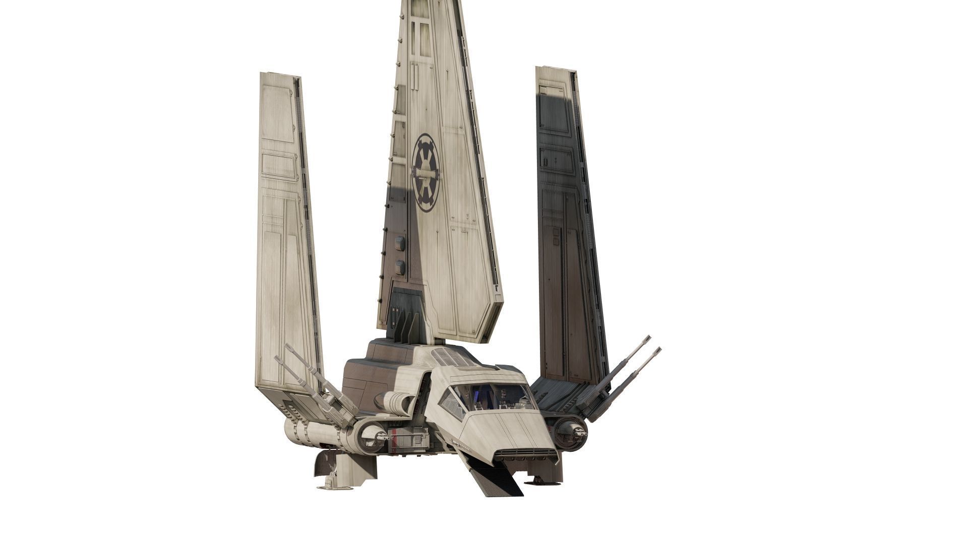 Star Wars Lambda T4A Class Shuttle with full interior 3D model_19