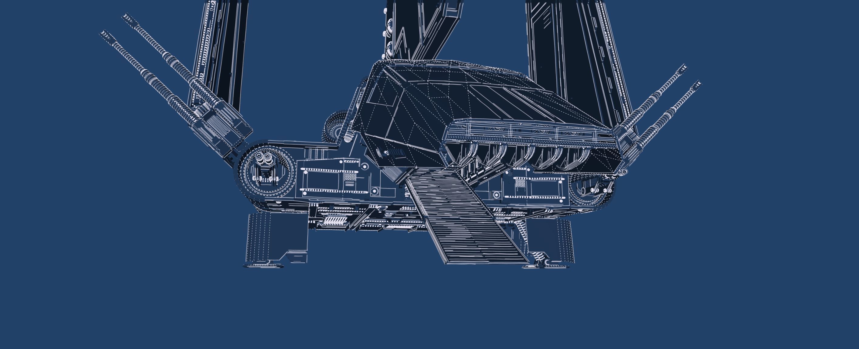 Star Wars Lambda T4A Class Shuttle with full interior 3D model_68
