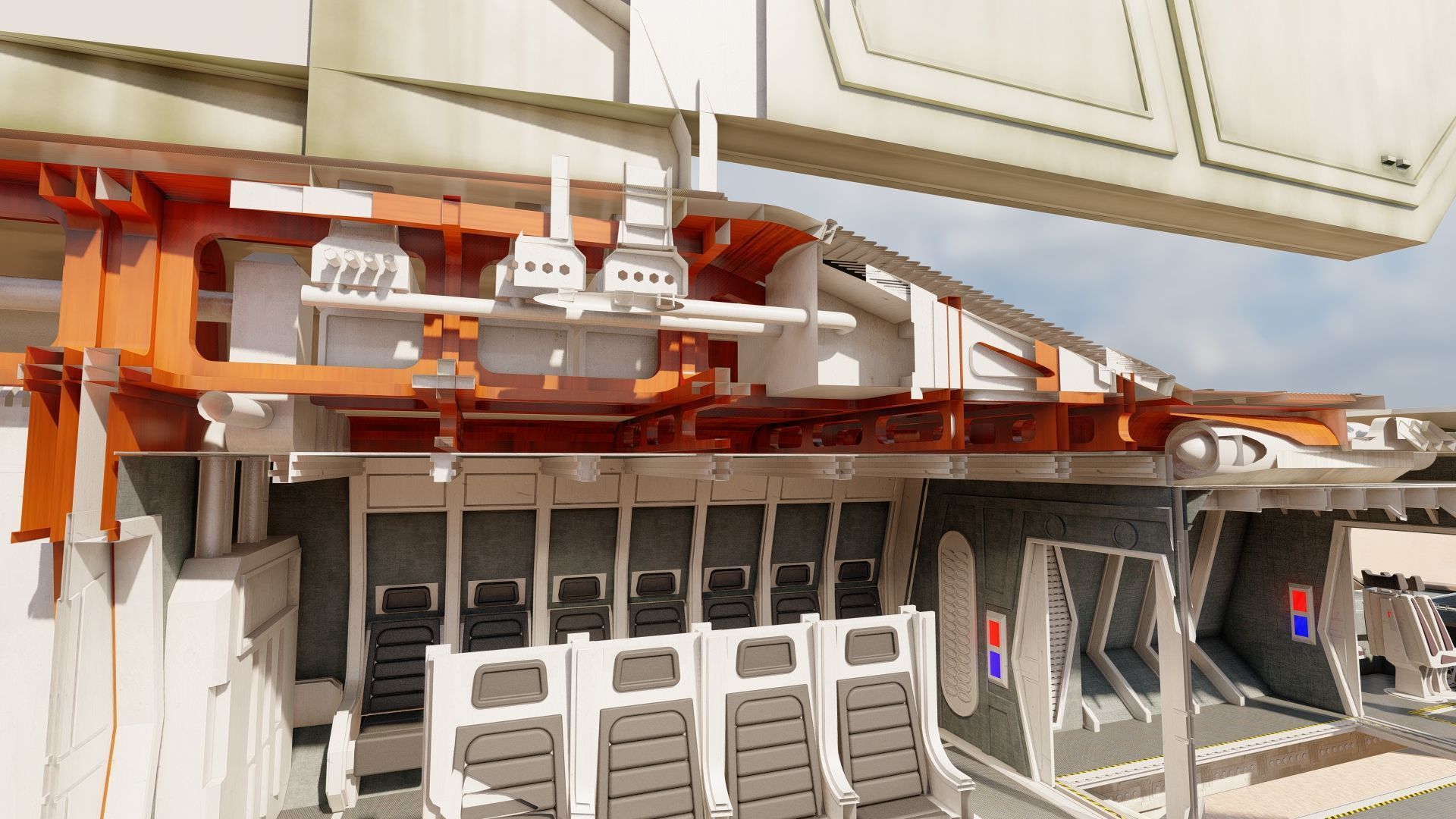 Star Wars Lambda T4A Class Shuttle with full interior 3D model_46