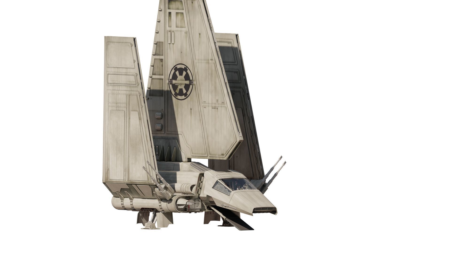 Star Wars Lambda T4A Class Shuttle with full interior 3D model_18