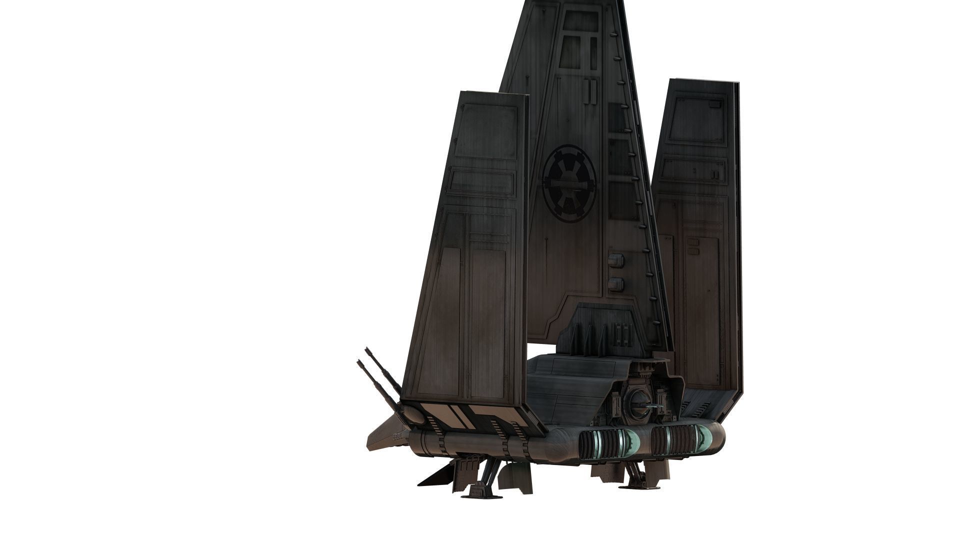 Star Wars Lambda T4A Class Shuttle with full interior 3D model_8