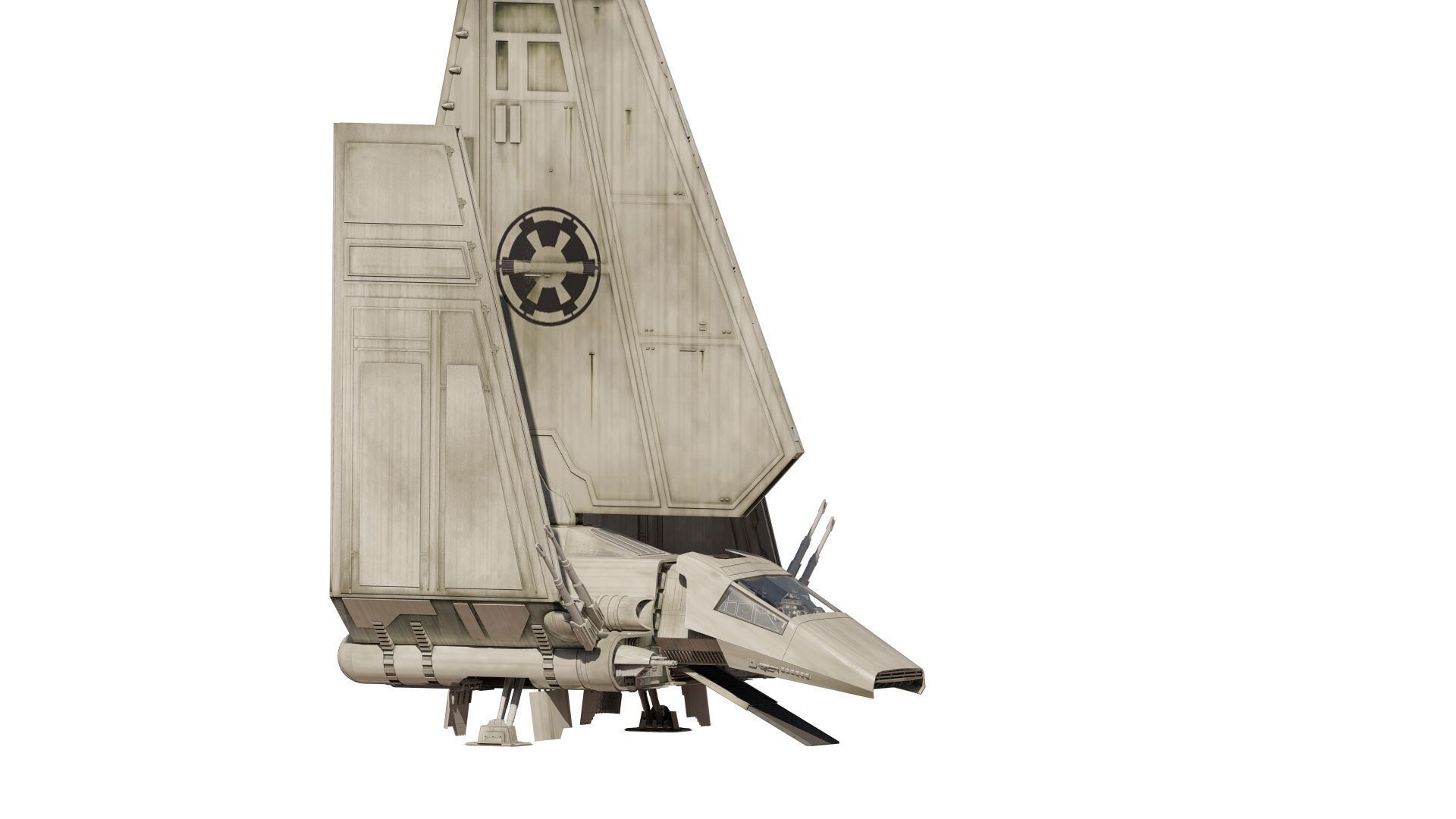 Star Wars Lambda T4A Class Shuttle with full interior 3D model_17