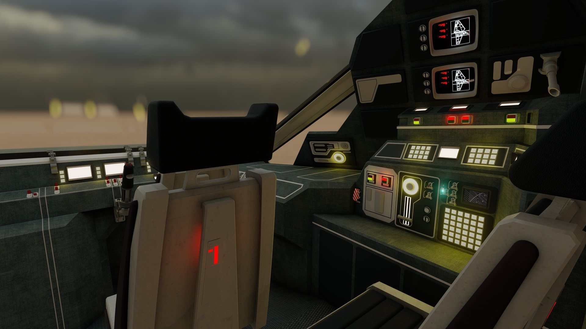 Star Wars Lambda T4A Class Shuttle with full interior 3D model_38