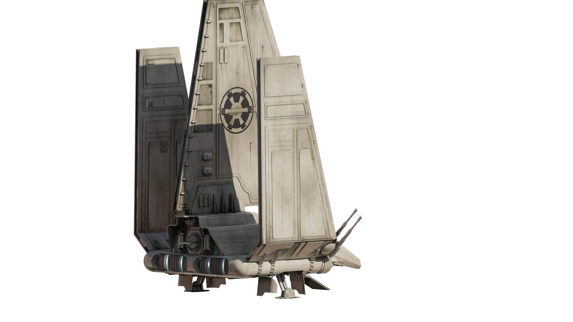 Star Wars Lambda T4A Class Shuttle with full interior 3D model_13