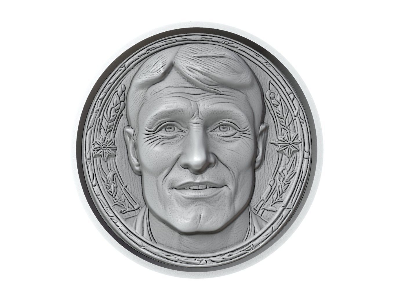 Javier Zanetti Footballer Medallion 3D print model_2