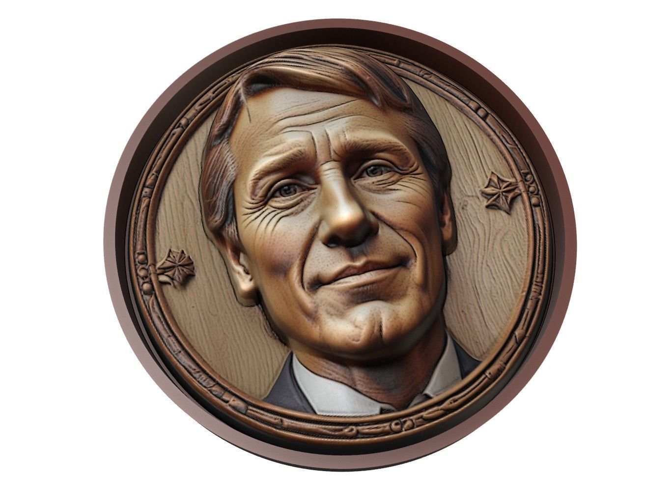 Gaizka Mendieta Footballer Medallion 3D print model_1