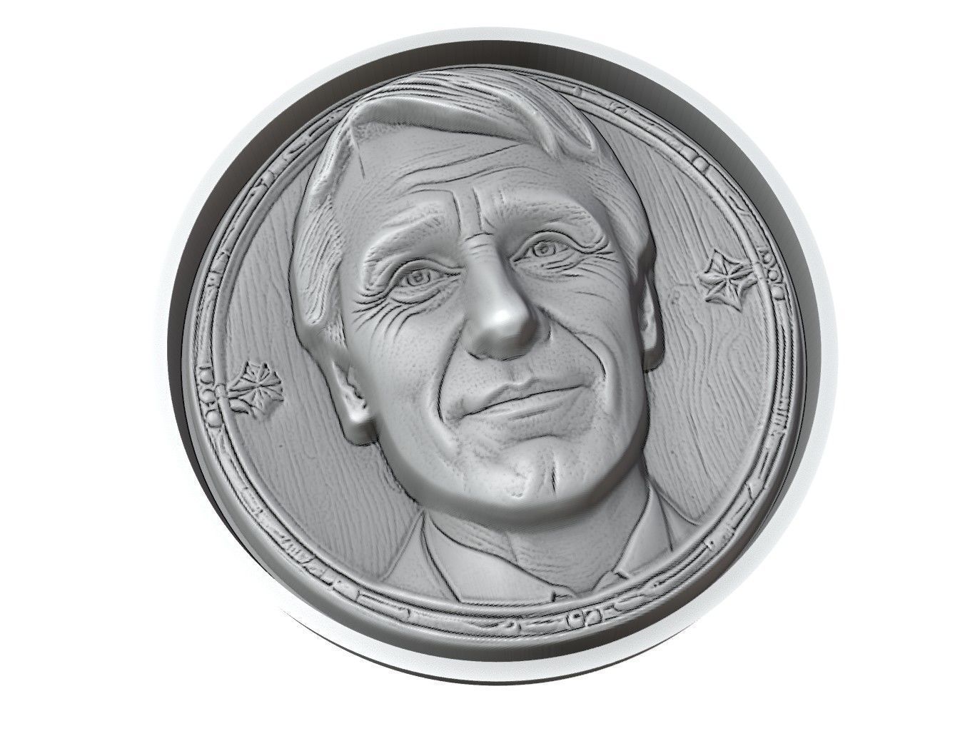 Gaizka Mendieta Footballer Medallion 3D print model_3