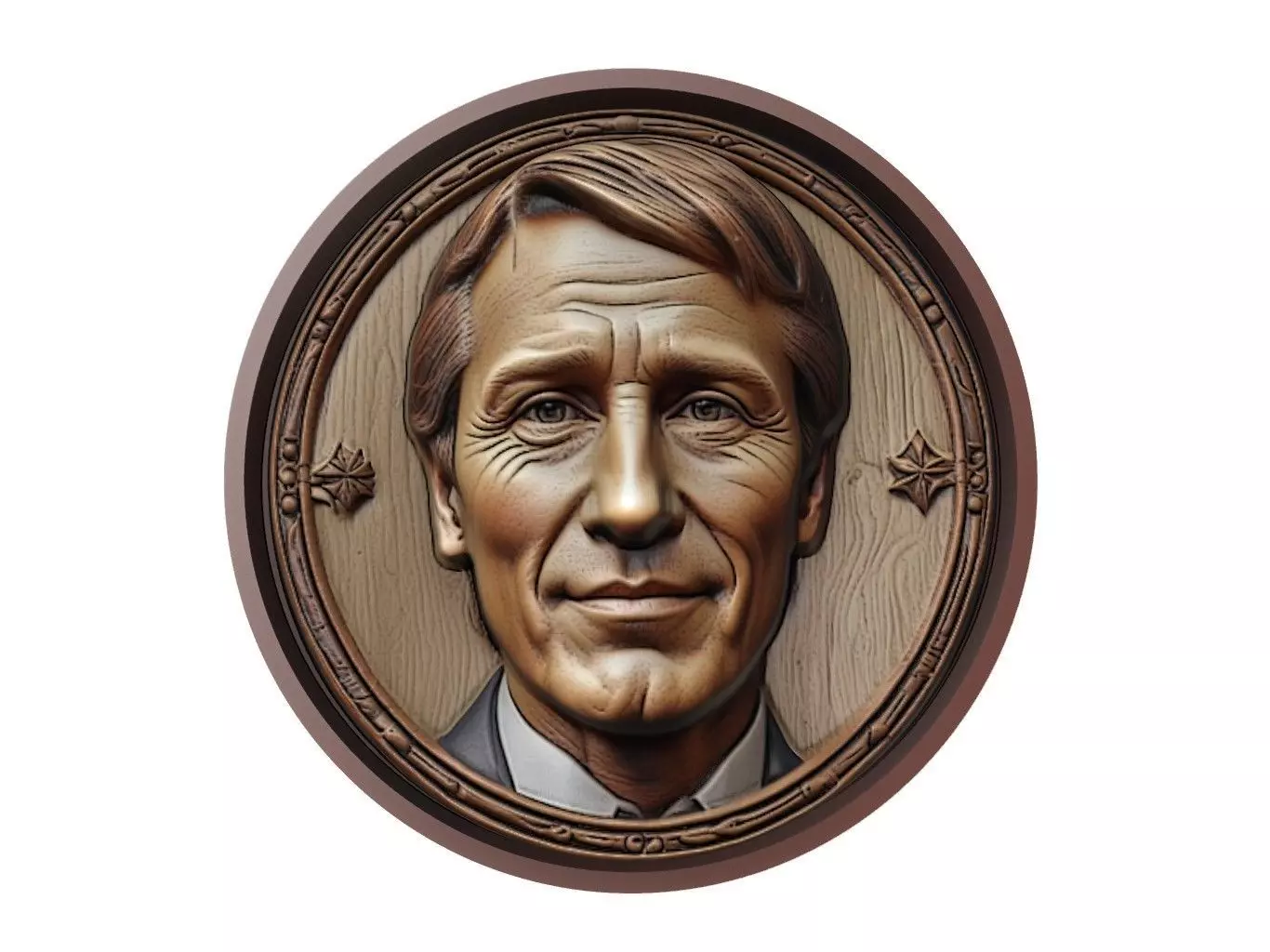 Gaizka Mendieta Footballer Medallion 3D print model_0