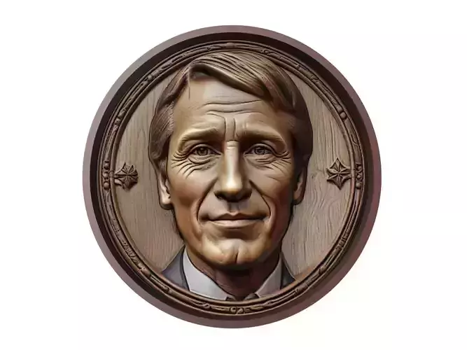 Gaizka Mendieta Footballer Medallion 3D print model