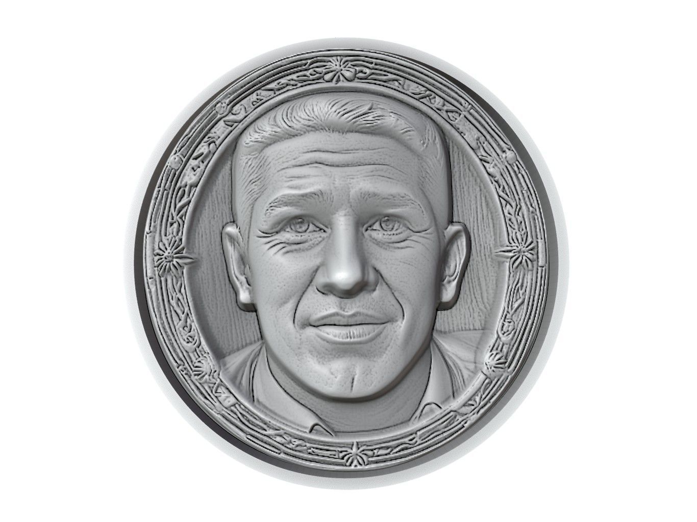 Juan Roman Riquelme Footballer Medallion 3D print model_2