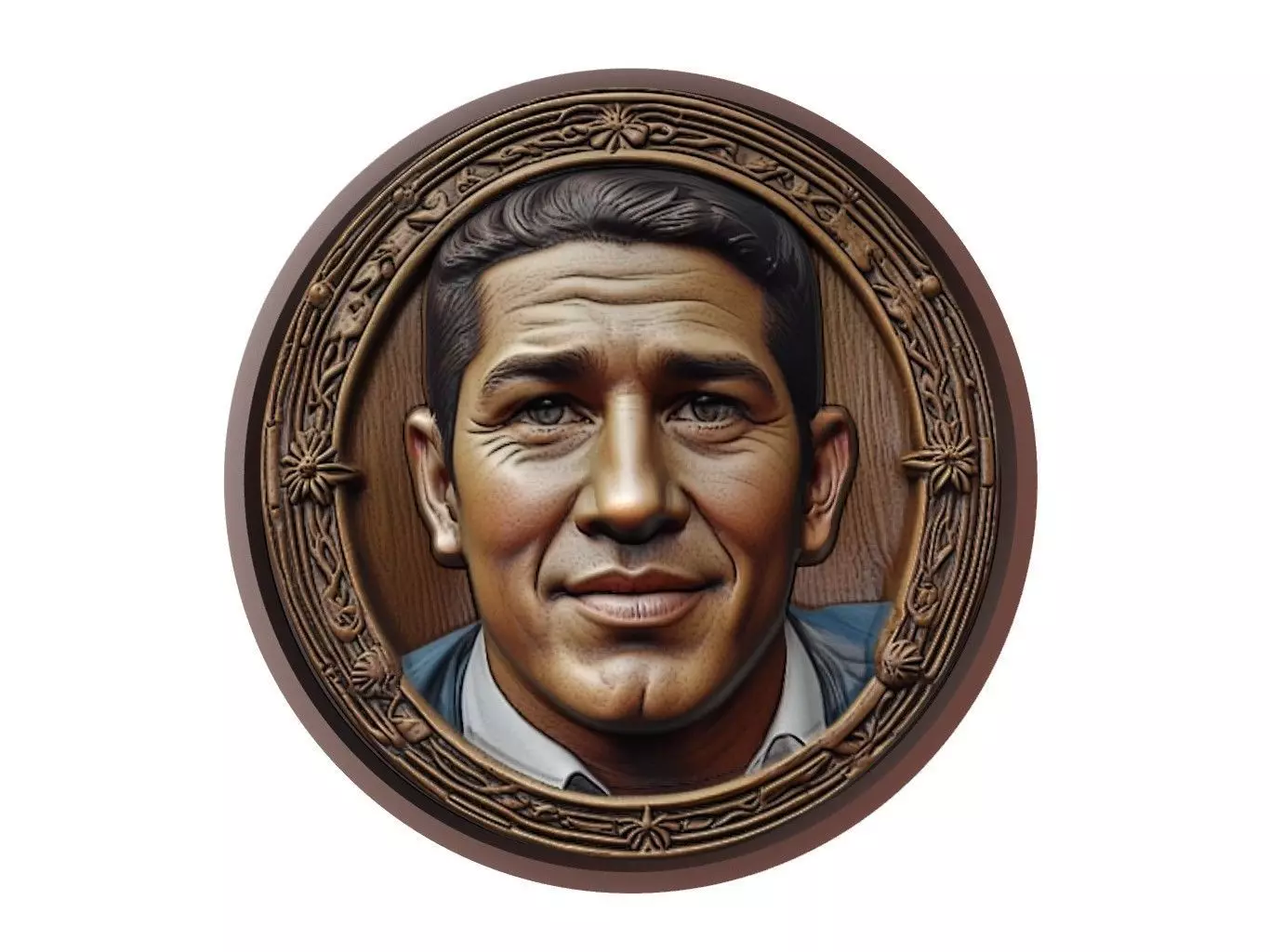 Juan Roman Riquelme Footballer Medallion 3D print model_0