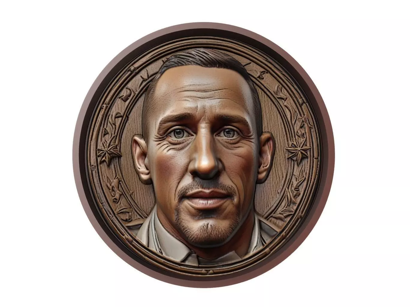 Franck Ribery Footballer Medallion 3D print model_0