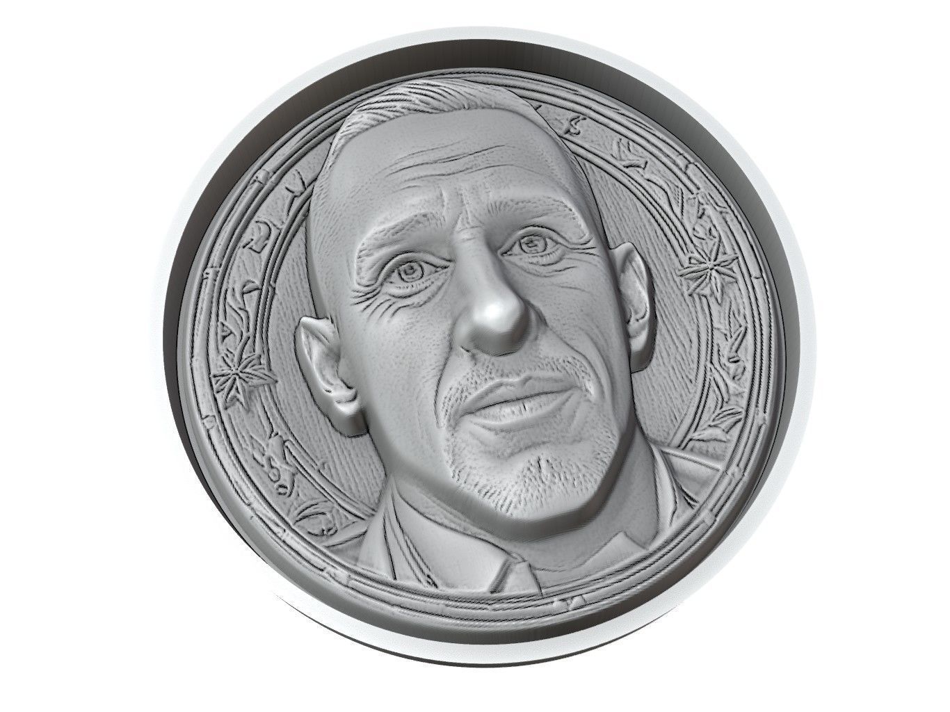 Franck Ribery Footballer Medallion 3D print model_3