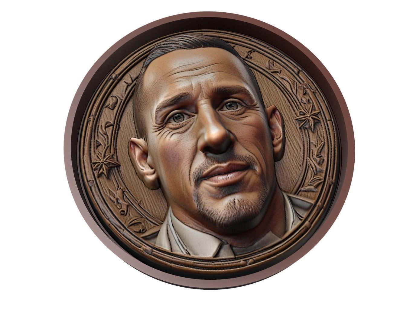 Franck Ribery Footballer Medallion 3D print model_1