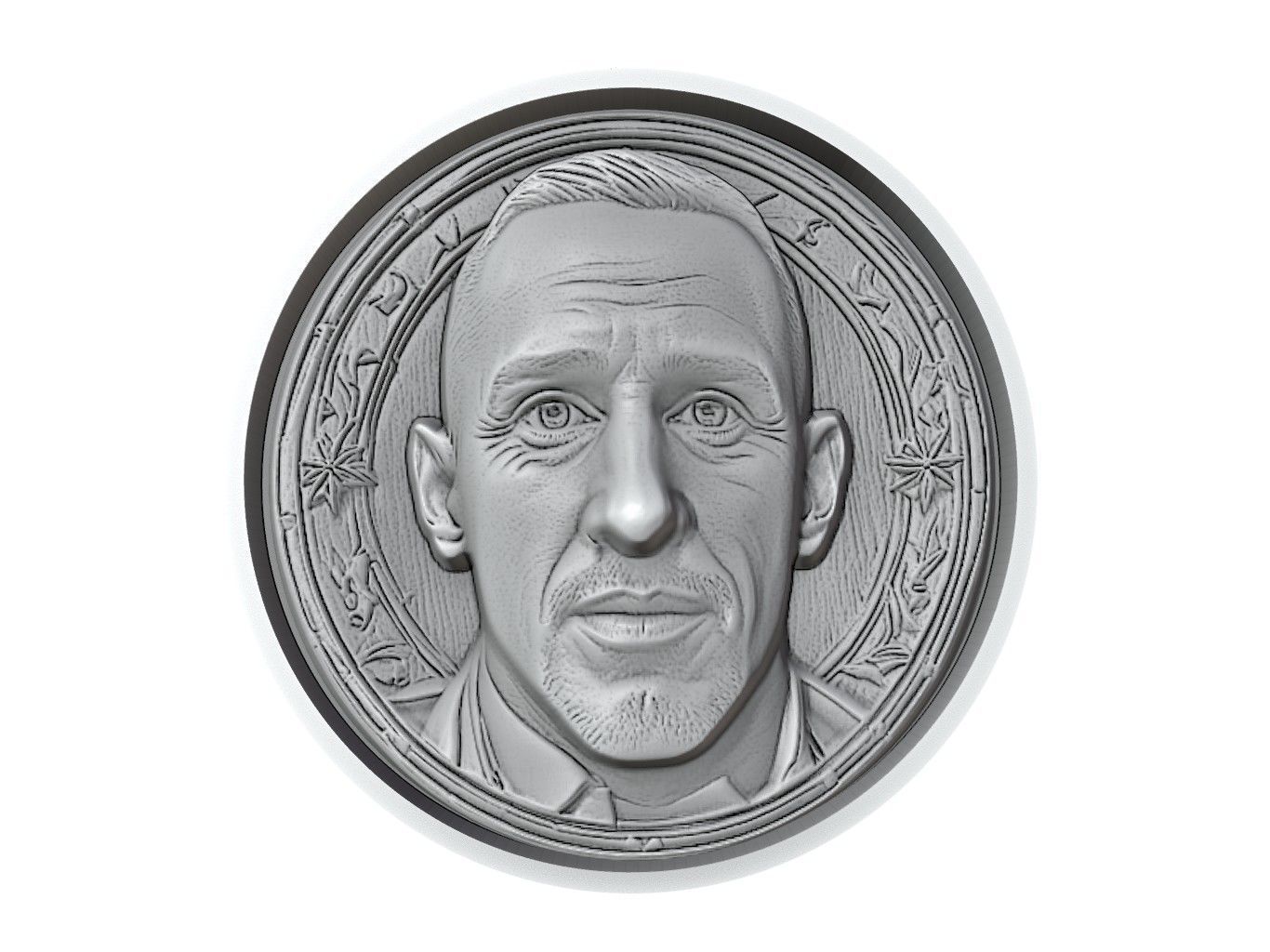Franck Ribery Footballer Medallion 3D print model_2