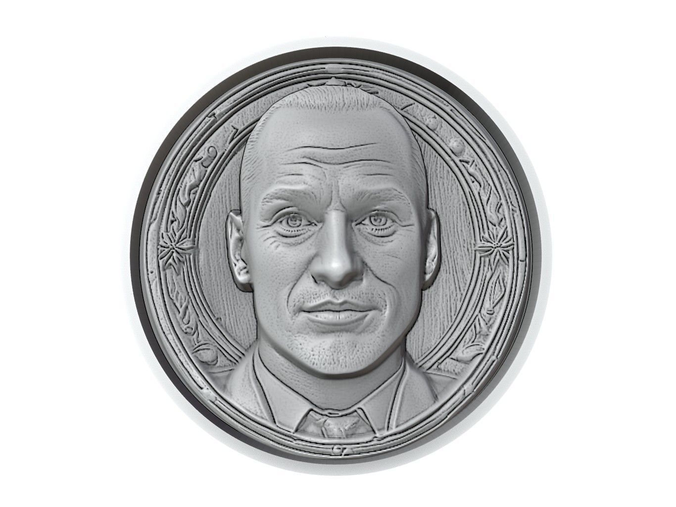 Wesley Sneijder Footballer Medallion 3D print model_2