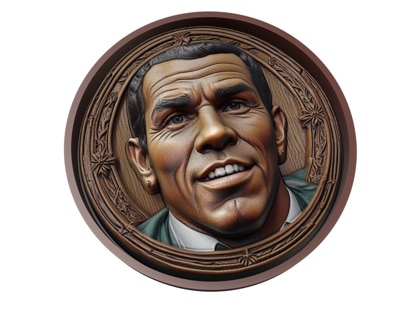 Carlos Tevez Footballer Medallion 3D print model_1