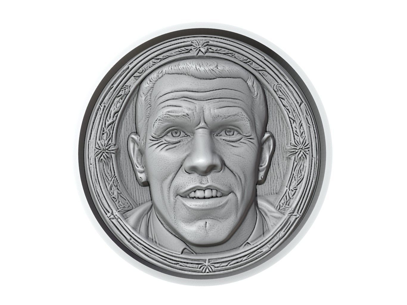 Carlos Tevez Footballer Medallion 3D print model_2