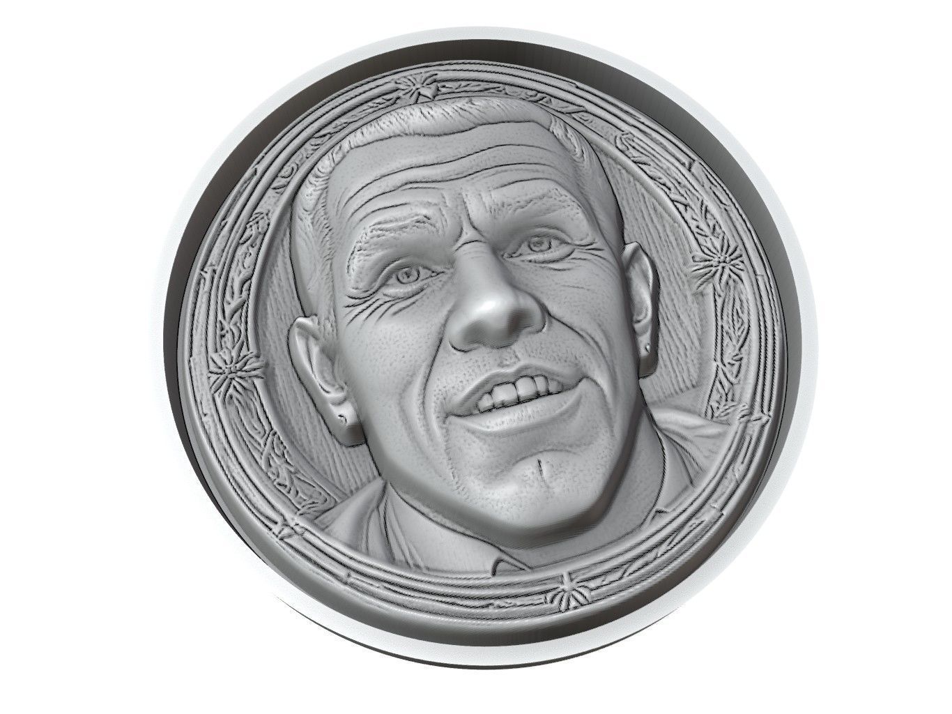 Carlos Tevez Footballer Medallion 3D print model_3