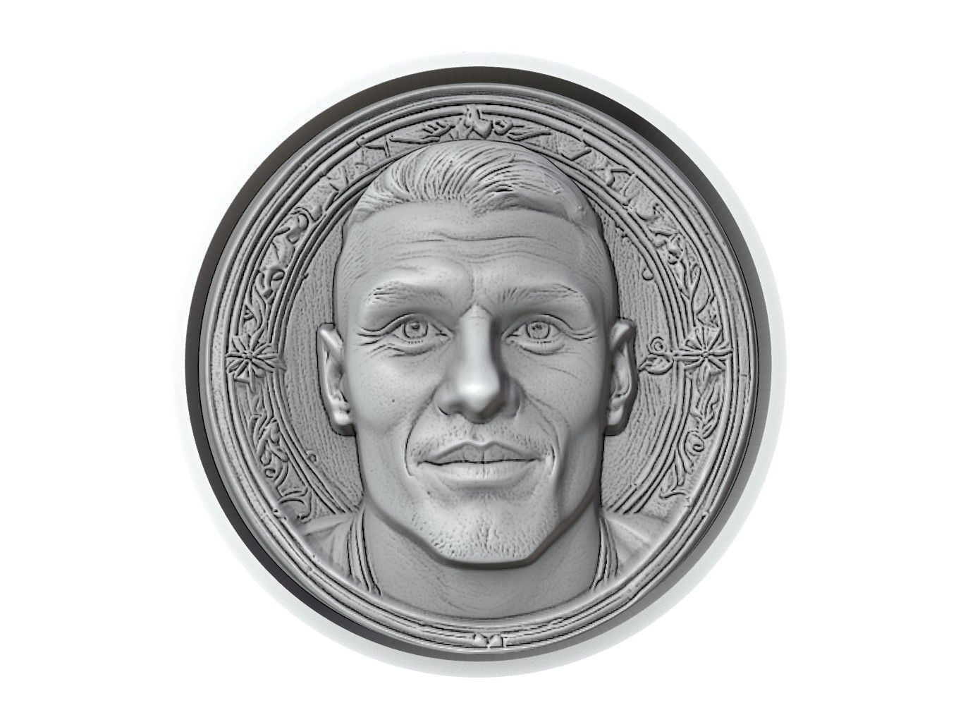 Mauro Icardi Footballer Medallion 3D print model_2