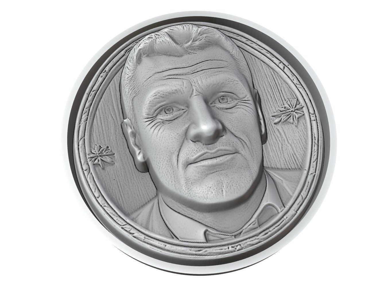 Christian Vieri Footballer Medallion 3D print model_3