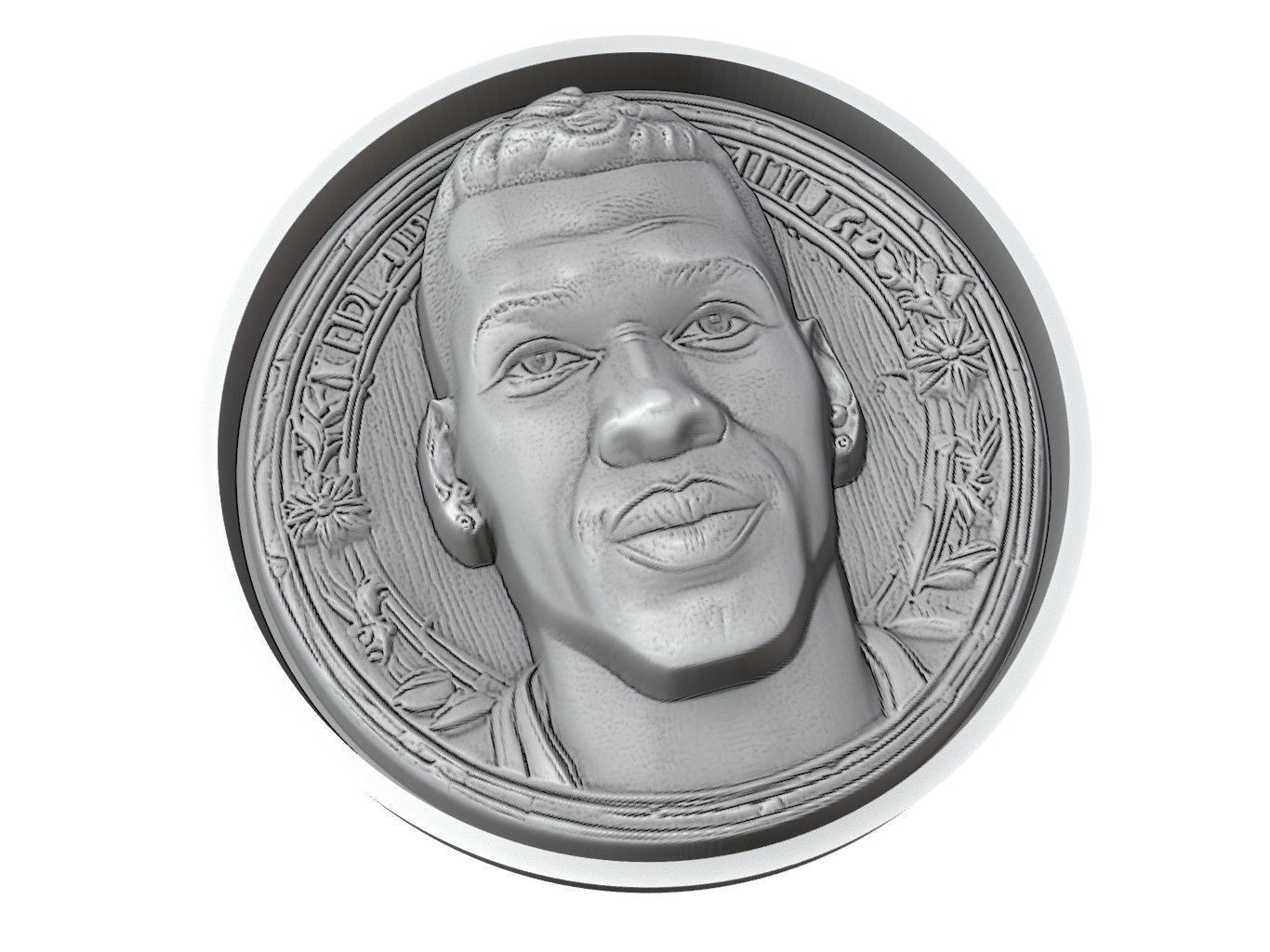 Paul Pogba Footballer Medallion 3D print model_3