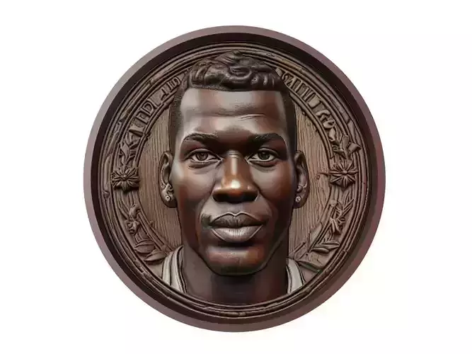 Paul Pogba Footballer Medallion 3D print model