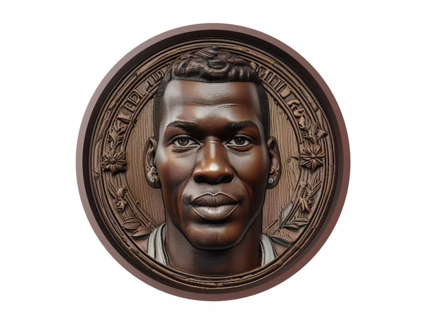 Paul Pogba Footballer Medallion 3D print model_0