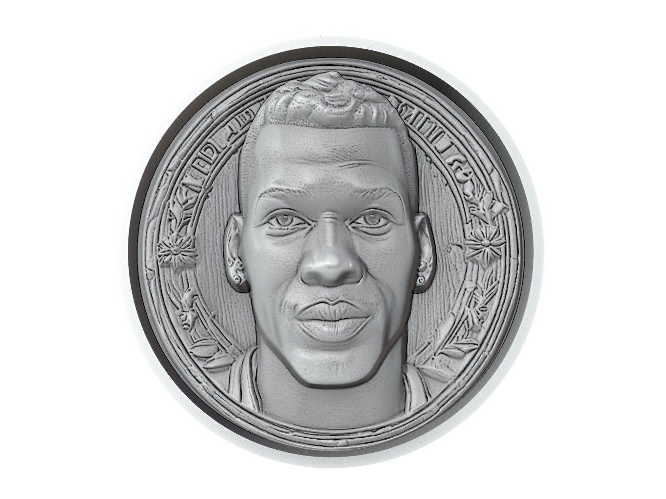 Paul Pogba Footballer Medallion 3D print model_2