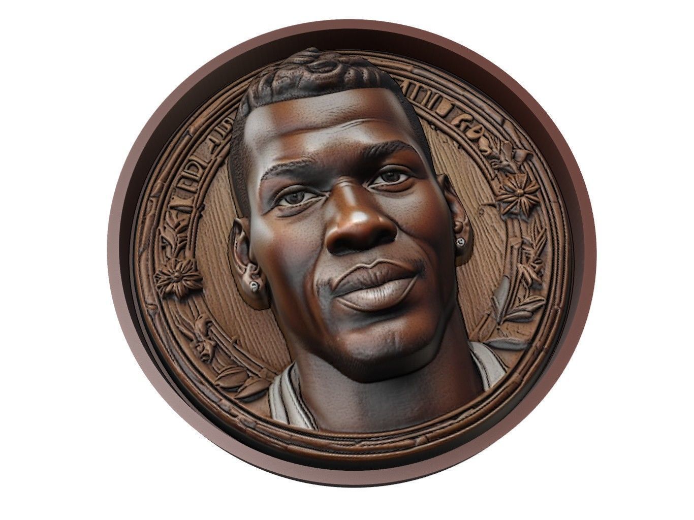 Paul Pogba Footballer Medallion 3D print model_1