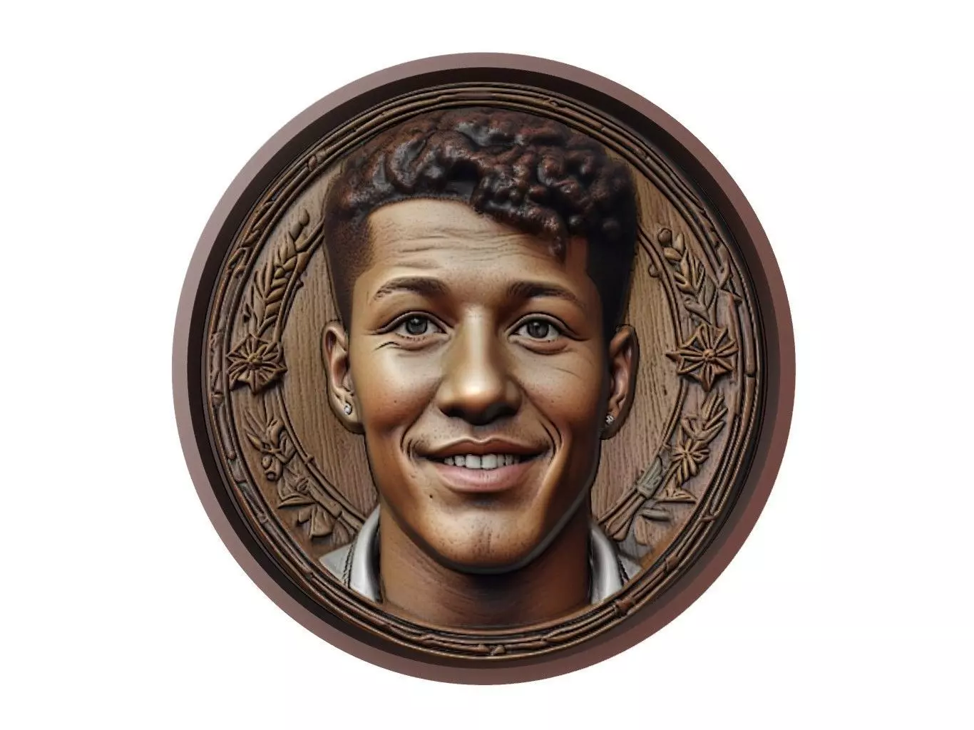 Jadon Sancho Footballer Medallion 3D print model_0