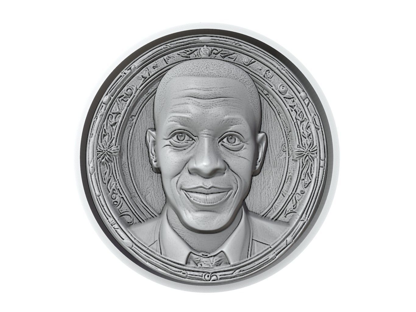 Vinicius Junior Footballer Medallion 3D print model_2