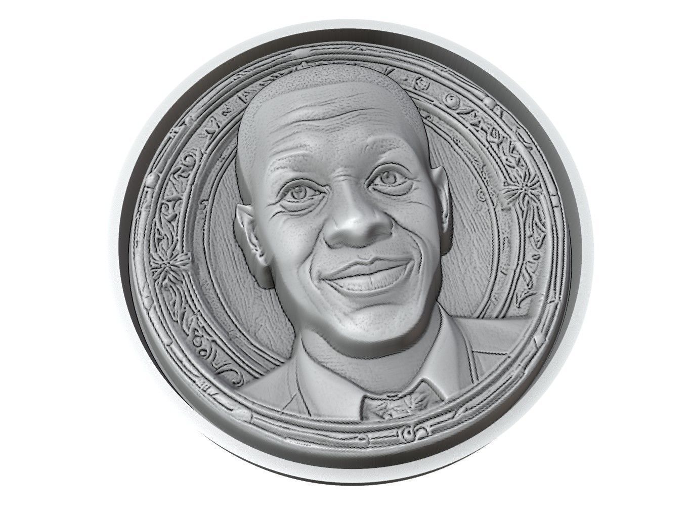 Vinicius Junior Footballer Medallion 3D print model_3