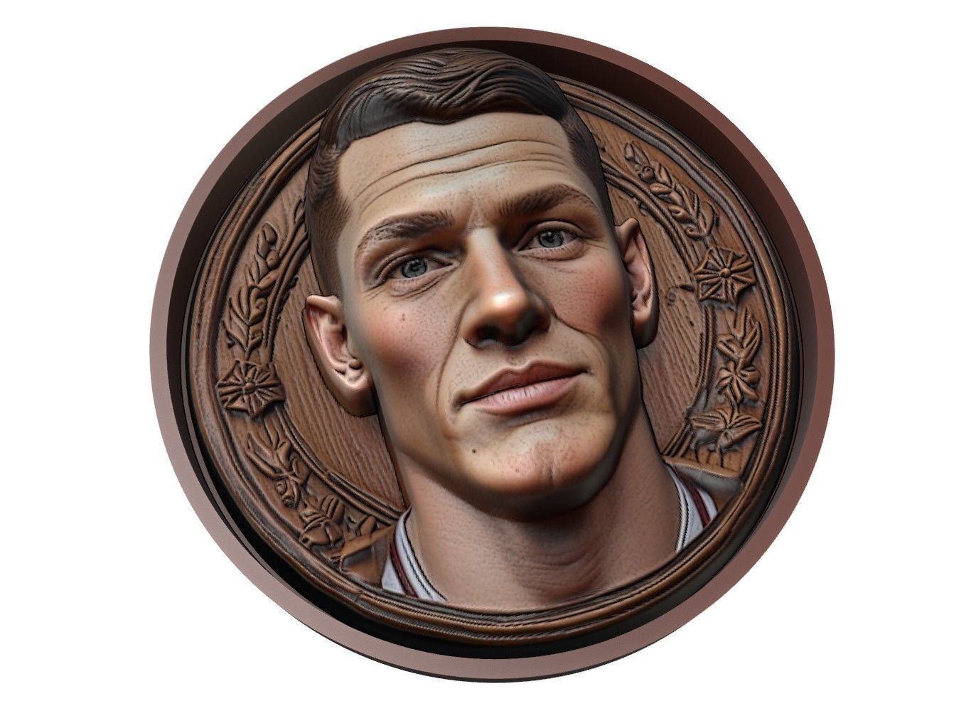 Declan Rice Footballer Medallion 3D print model_1