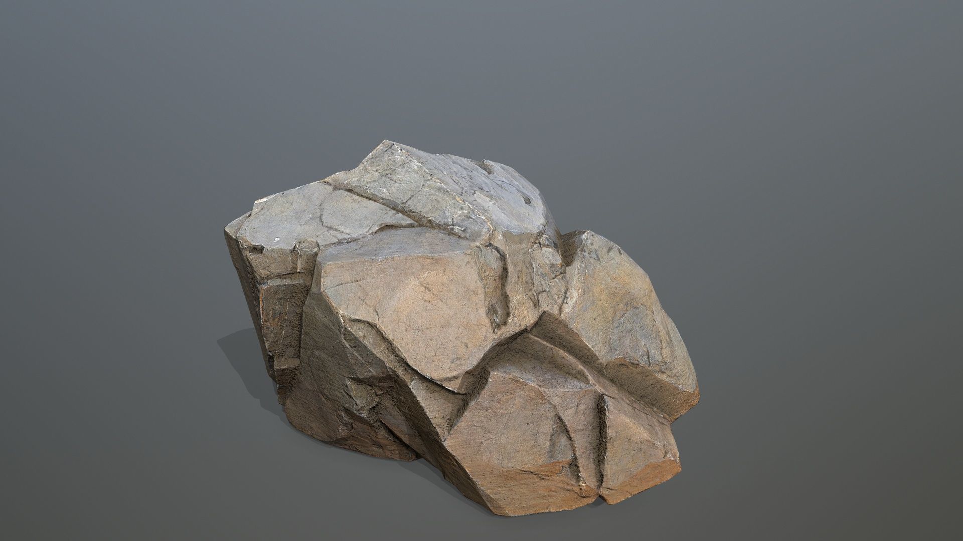 cliff rocks Low-poly 3D model_2