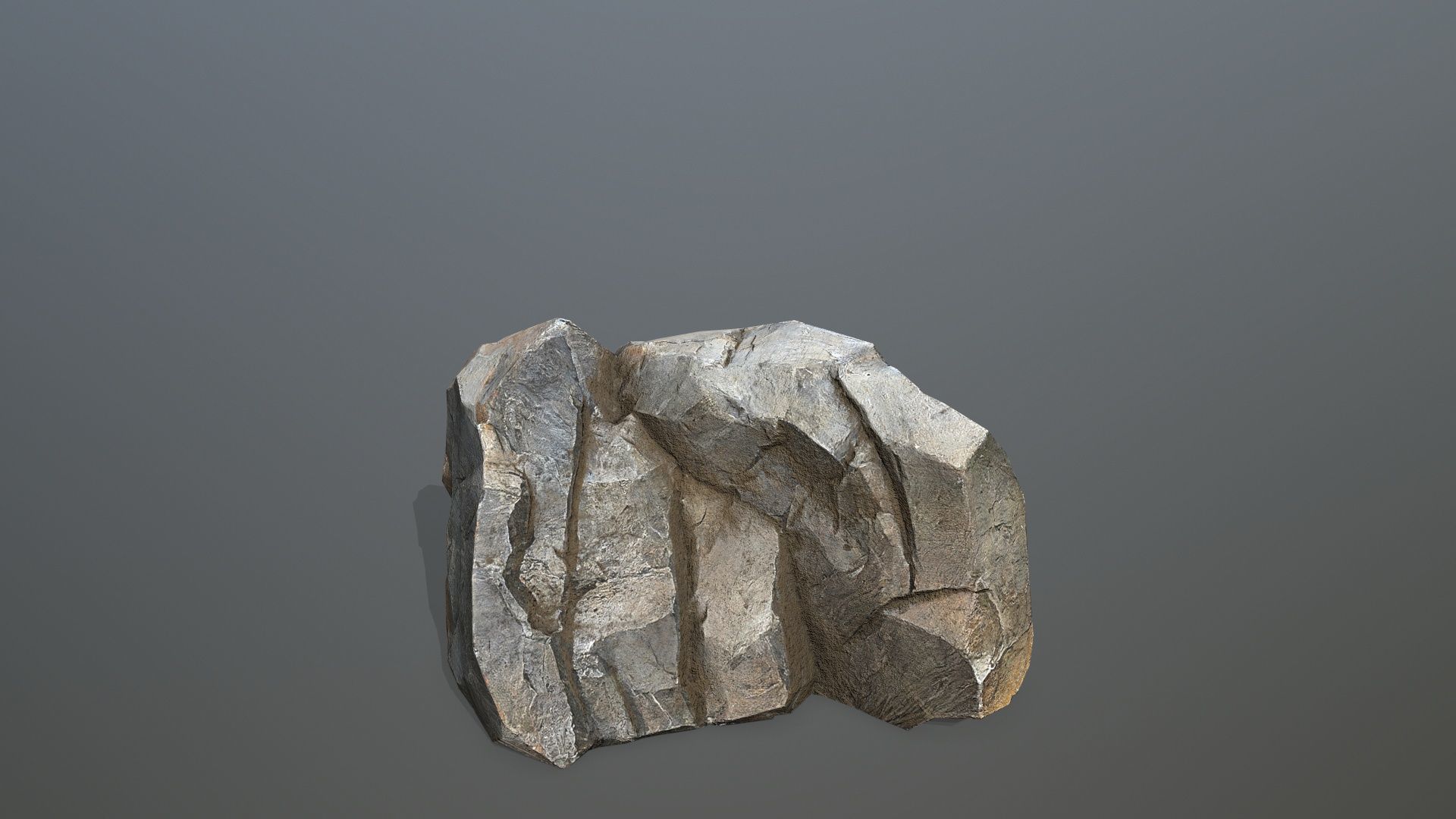 cliff rocks Low-poly 3D model_3