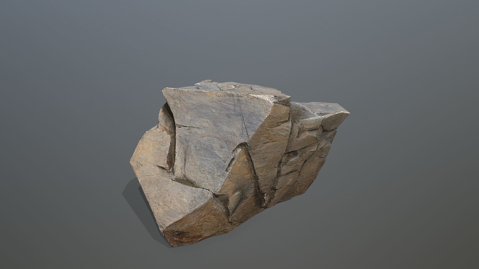 cliff rocks Low-poly 3D model_7