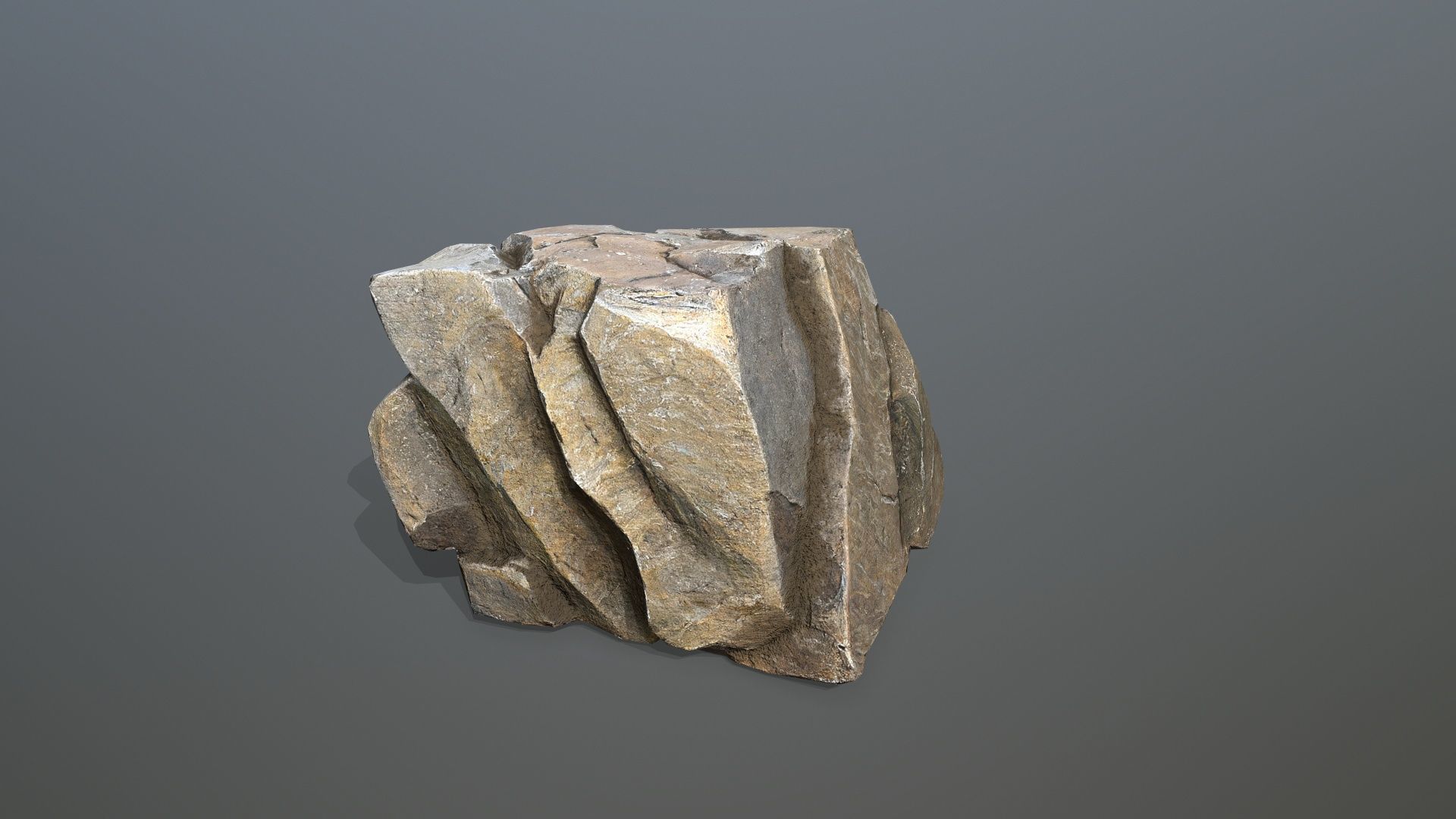 cliff rocks Low-poly 3D model_6