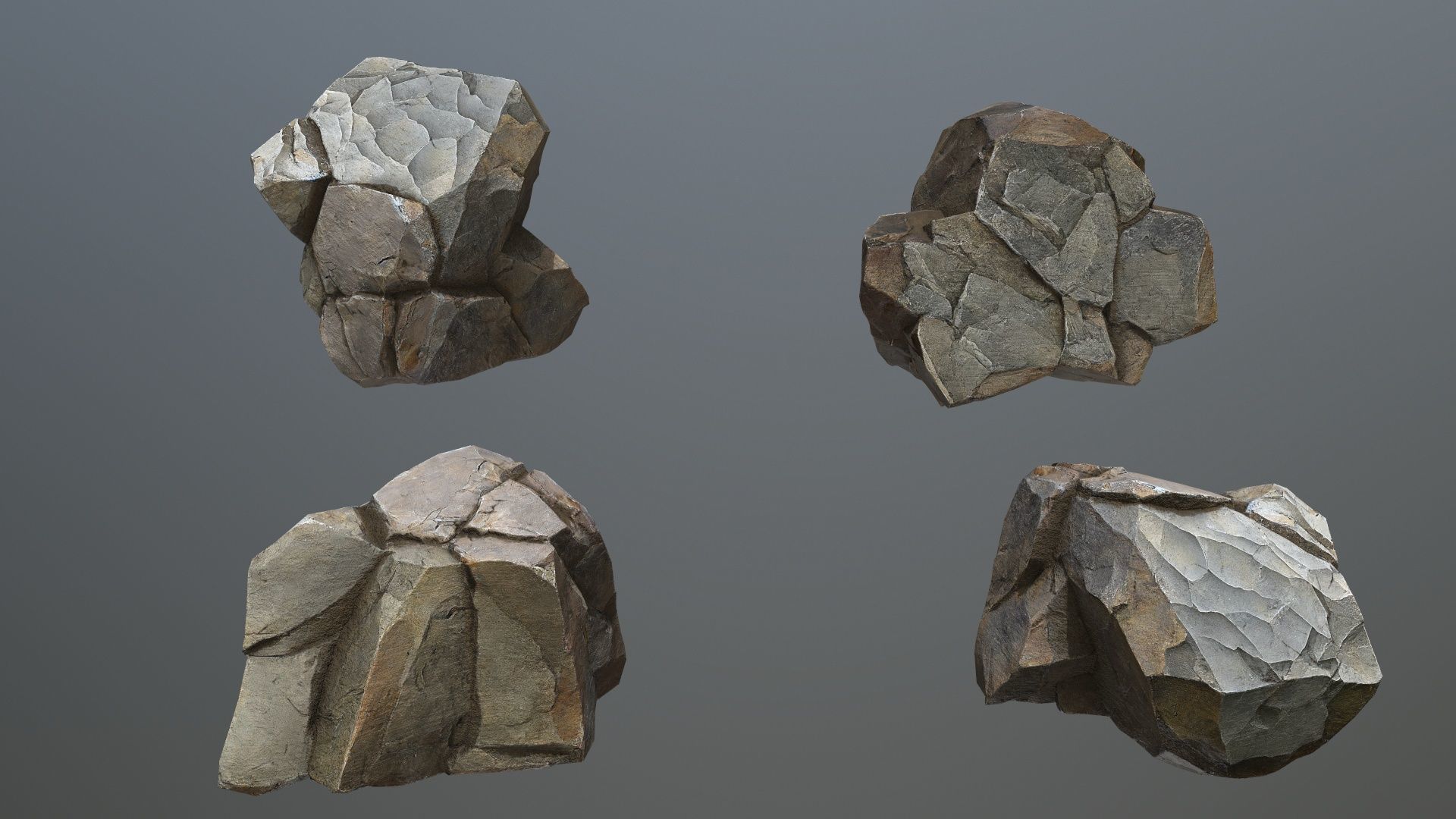 cliff rocks Low-poly 3D model_13