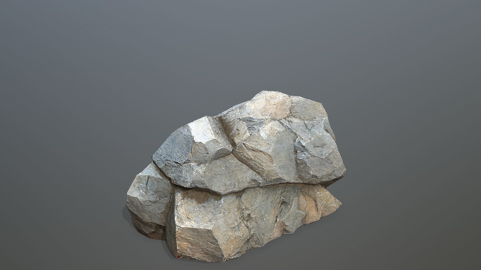 cliff rocks Low-poly 3D model_4