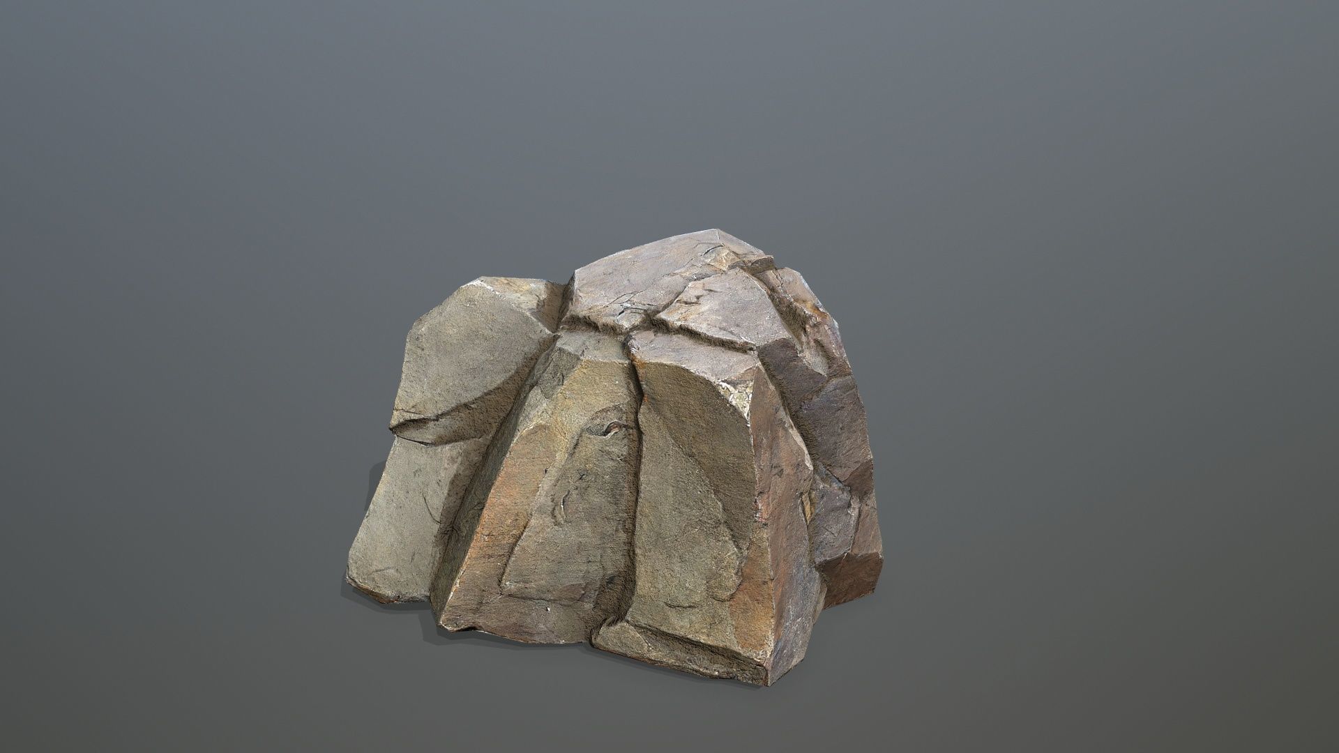 cliff rocks Low-poly 3D model_8