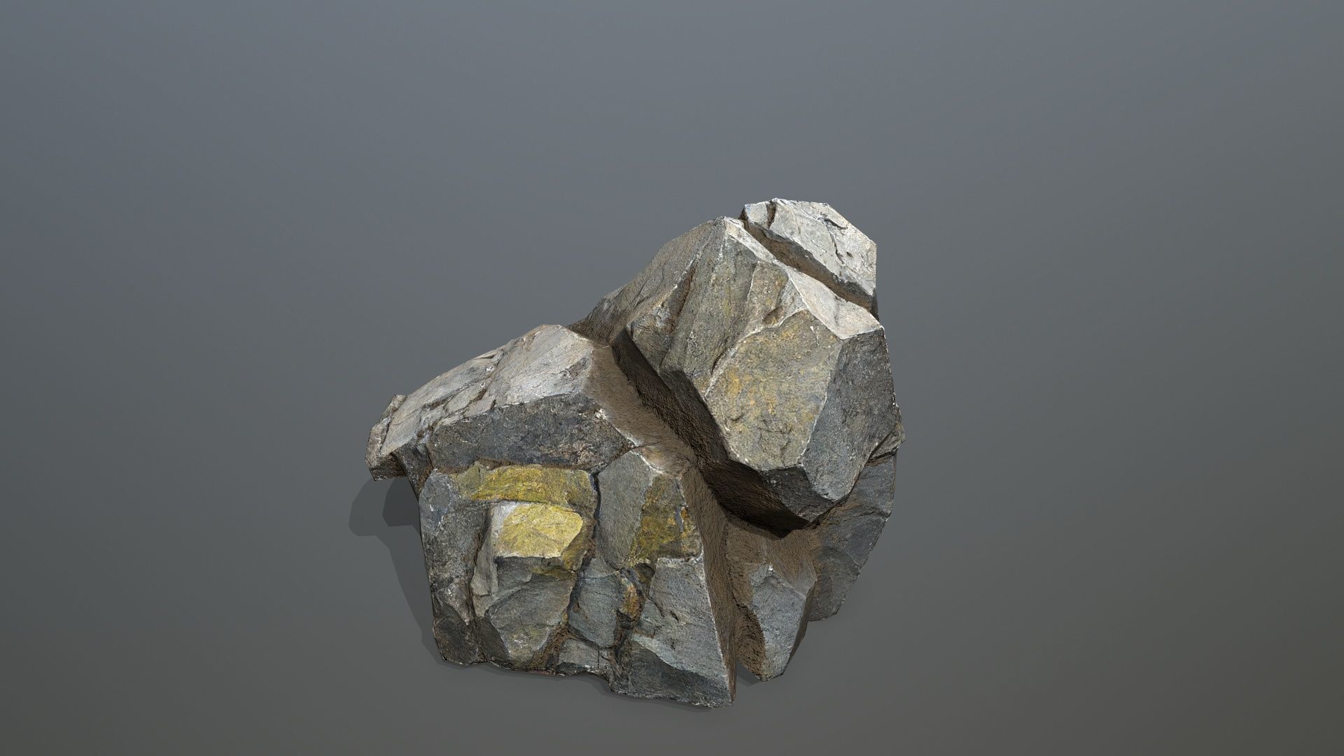 cliff rocks Low-poly 3D model_5