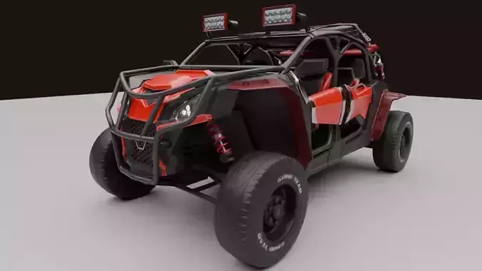  Buggy Car 111 Low-poly 3D model