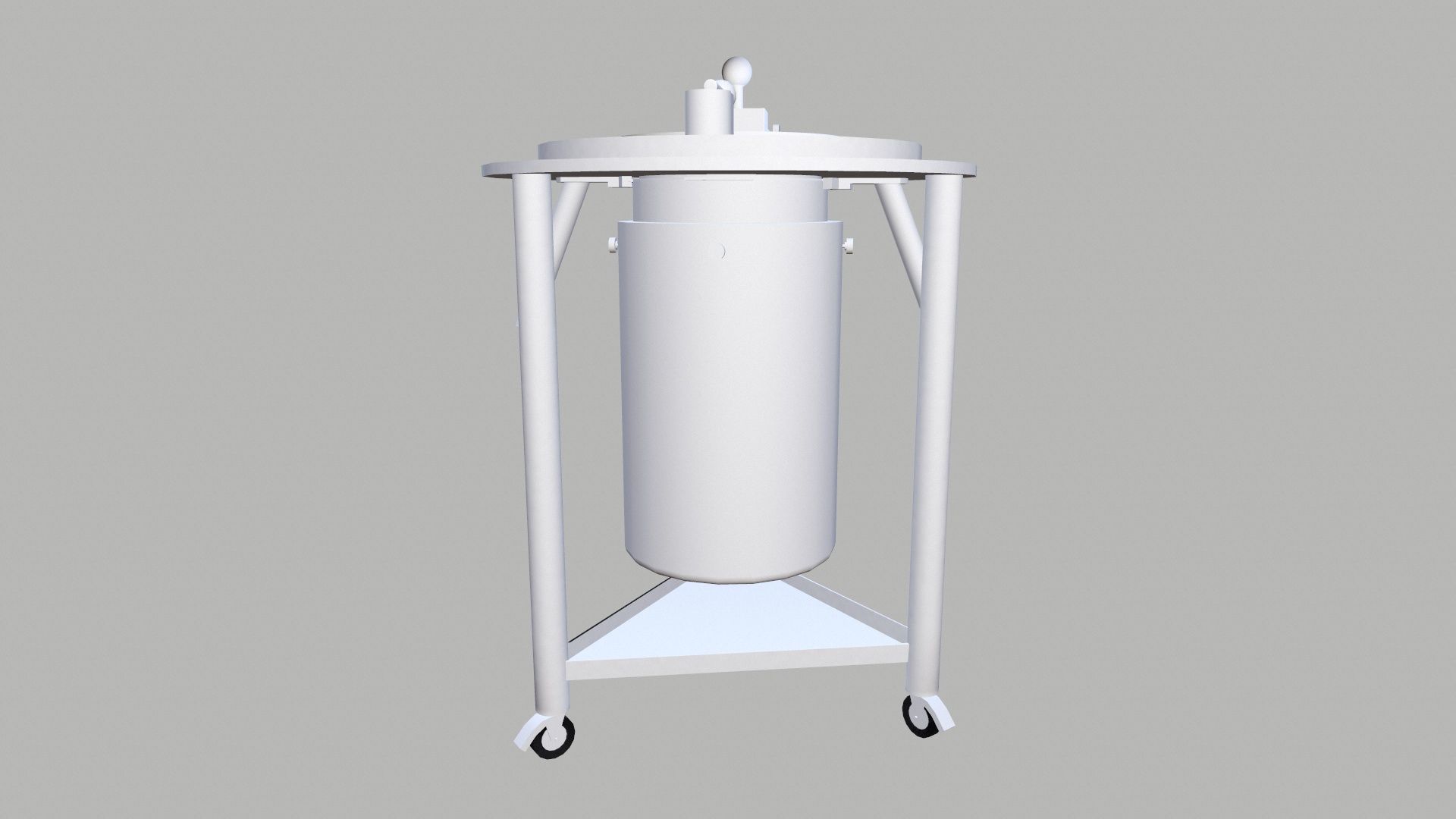 Charging Drum with Trolley Low-poly 3D model_3