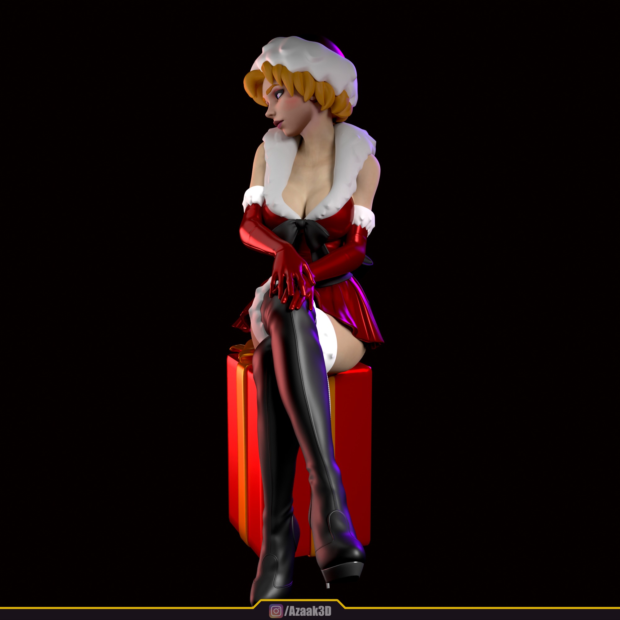 Christmas Girl 3D print model_13